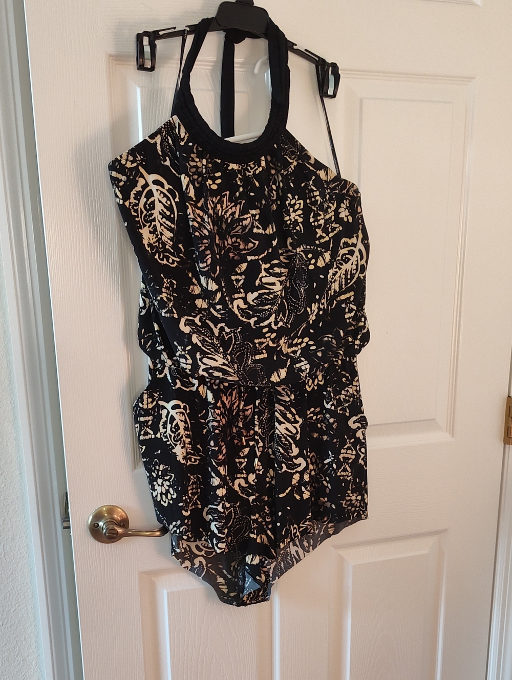 Magicsuit Black Multi Floral Halter Romper Swimsuit
